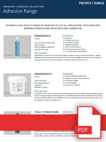 PVC Cladding Direct - Adhesive Range