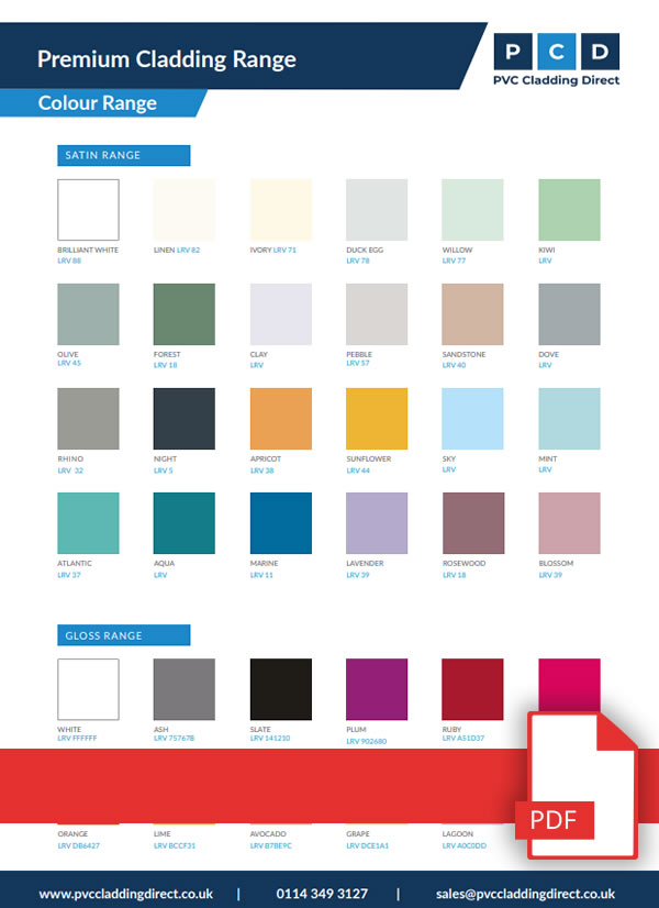 PVC Cladding Direct - Colour Guide