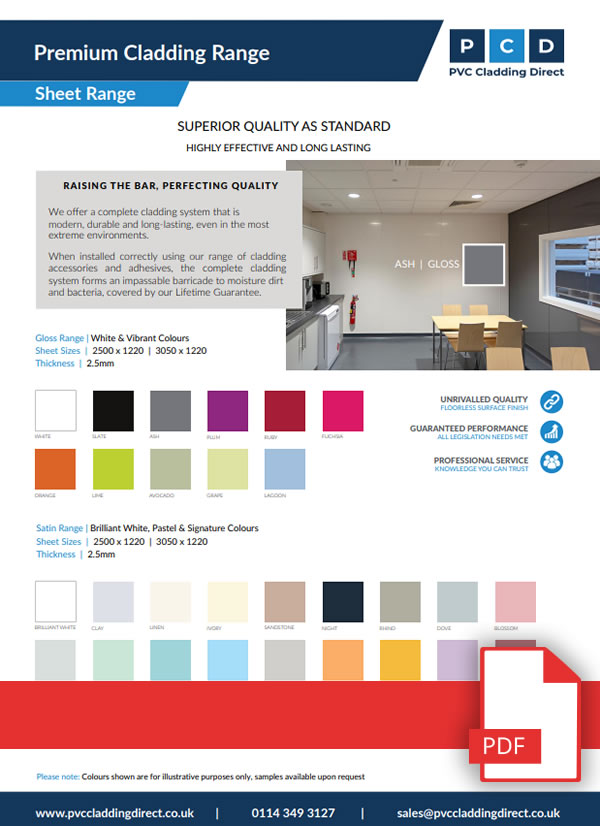 PVC Cladding Direct - Sheet Range
